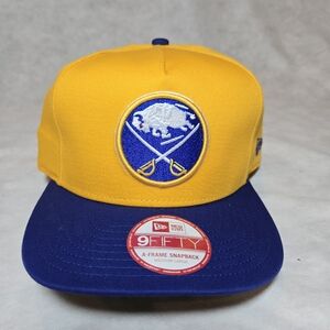 Buffalo Sabres Hat Cap 9Fifty New Era Medium to Large Adult Snapback Yellow Blue